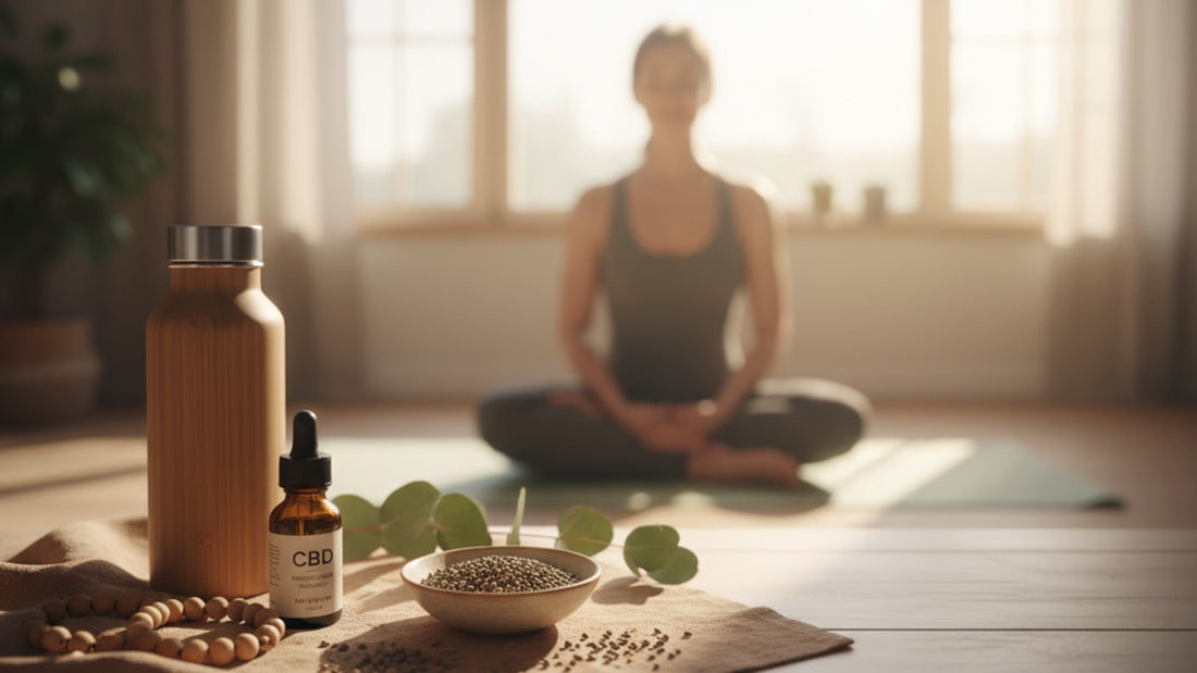 cbd for yoga practitioners - Professional illustration
