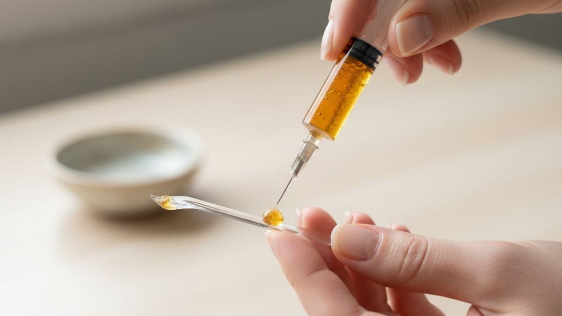 Blog Post: how to use cbd wax syringe - Professional illustration