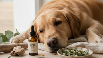 cbd for adult dogs daily wellness - Professional illustration
