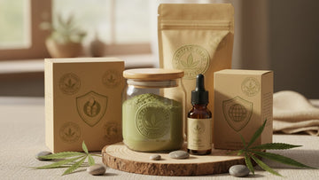 pure hemp badges and certifications - Professional illustration