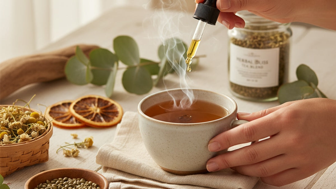 adding cbd to other teas - Professional illustration