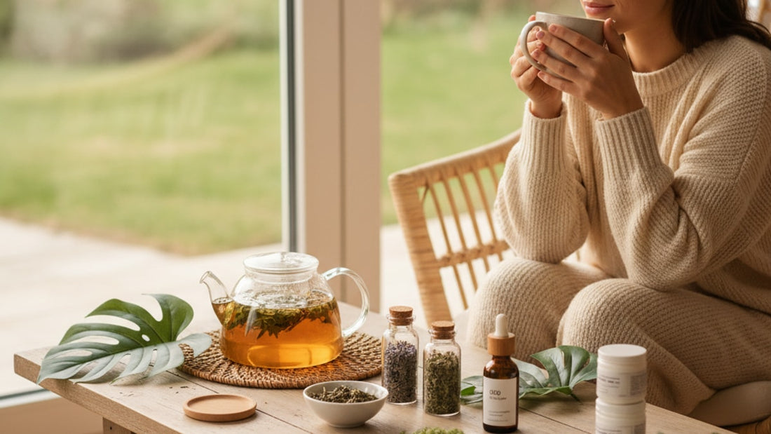 cbd tea benefits for wellness - Professional illustration