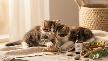 kitten socialization and cbd - Professional illustration