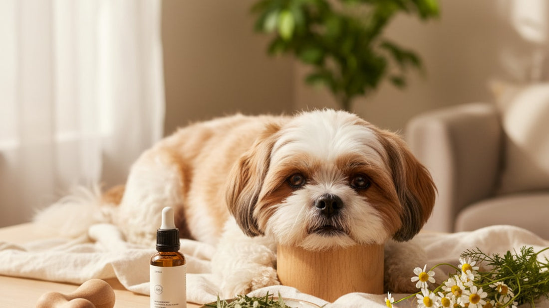 cbd for shih tzus small breed dosing - Professional illustration