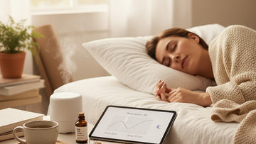 tracking sleep improvement with cbn - Professional illustration