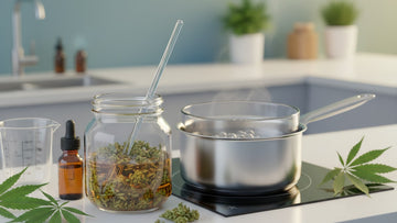 Blog Post: how to make cbd oil infusion without a magical butter machine - Professional illustration