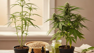 hemp vs marijuana common confusion - Professional illustration