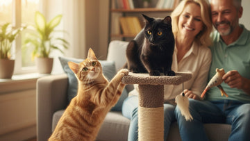 cat scratching behavior - Professional illustration