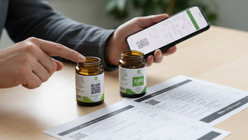 Blog Post: how to compare reliability of cbd vendors - Professional illustration