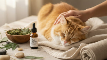 cbd for cats with cancer comfort care - Professional illustration