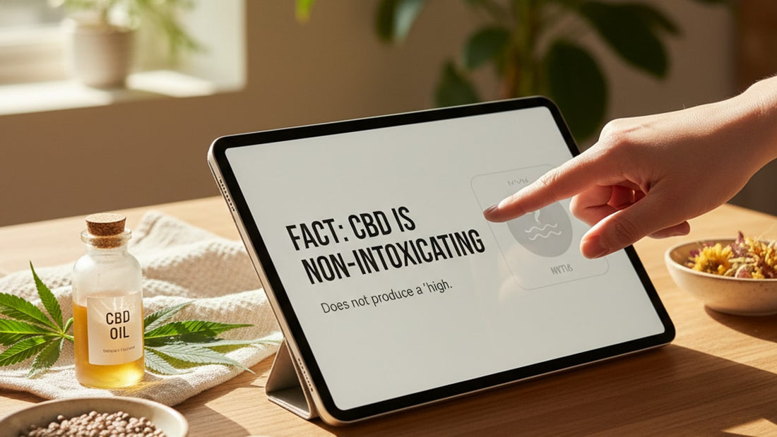 cbd myths vs facts - Professional illustration