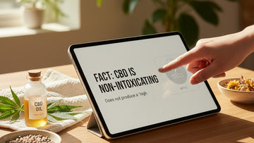 cbd myths vs facts - Professional illustration