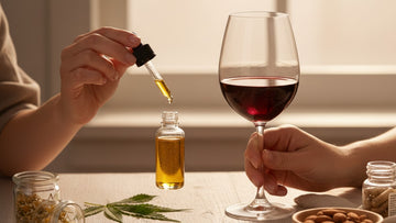 cbd and alcohol interactions - Professional illustration