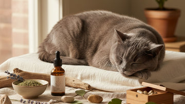 cbd for british shorthairs senior care - Professional illustration
