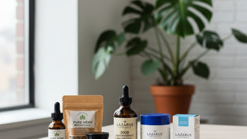 pure hemp botanicals vs lazarus naturals - Professional illustration