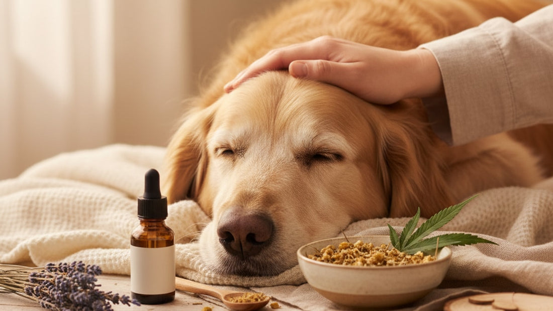 cbd for end of life pet comfort care - Professional illustration