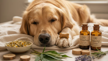 cbd and pet calming treats - Professional illustration