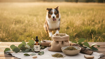 cbd for australian shepherds working dogs - Professional illustration