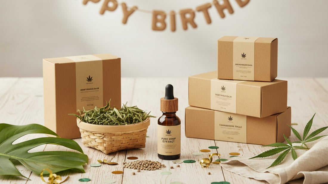 pure hemp birthday bonus - Professional illustration