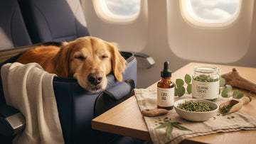 cbd for dogs on planes - Professional illustration
