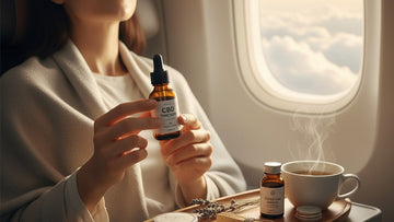 cbd for anxious travelers - Professional illustration