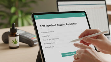 Blog Post: how to get a merchant account for cbd - Professional illustration