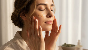 radiant cbd facial massage serum routine - Professional illustration