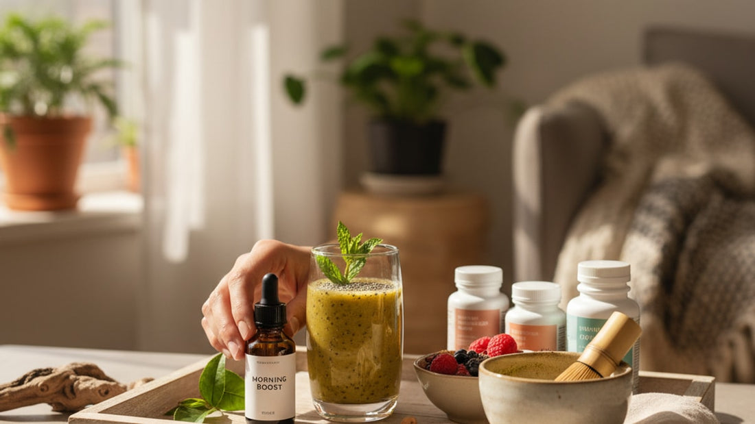 morning cbd routine for energy - Professional illustration
