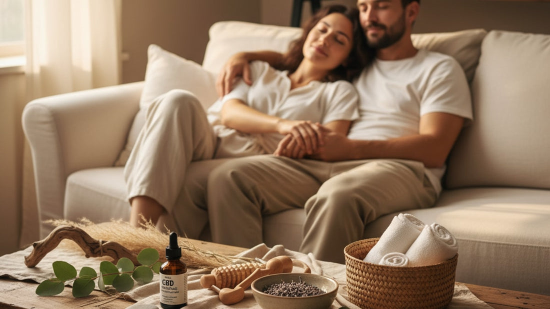 cbd for couples wellness - Professional illustration