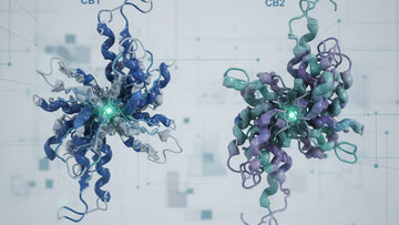 cannabinoid receptors cb1 and cb2 - Professional illustration