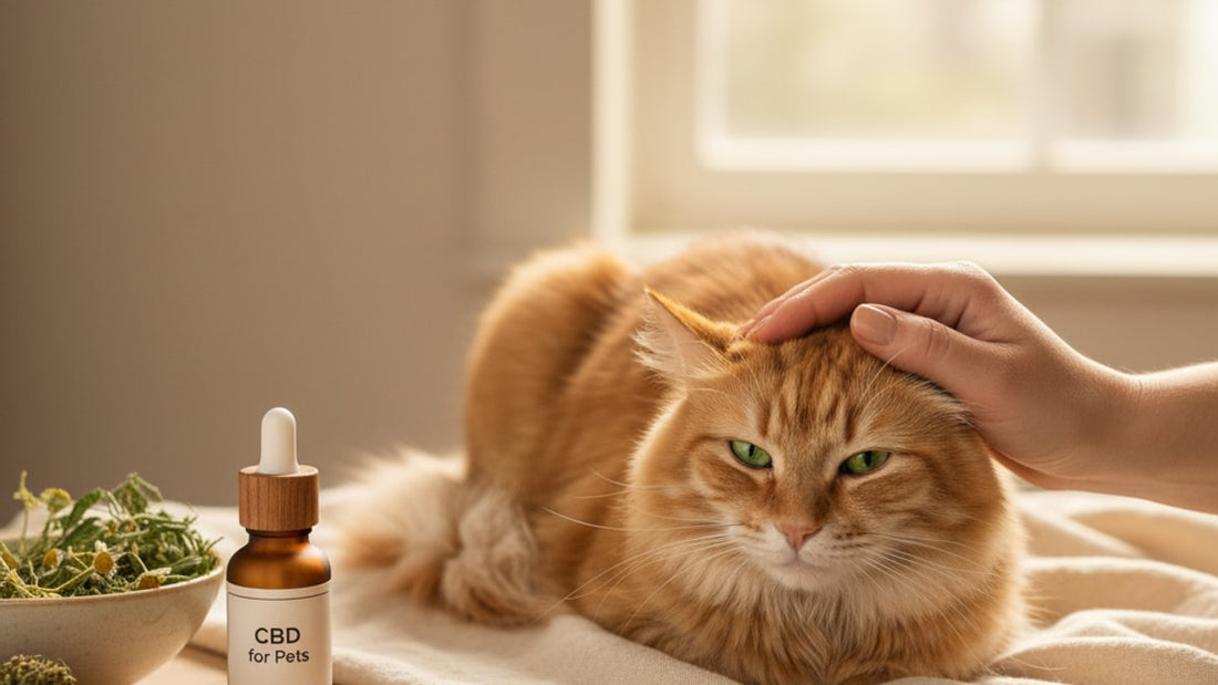 cbd for cats safety and dosing - Professional illustration