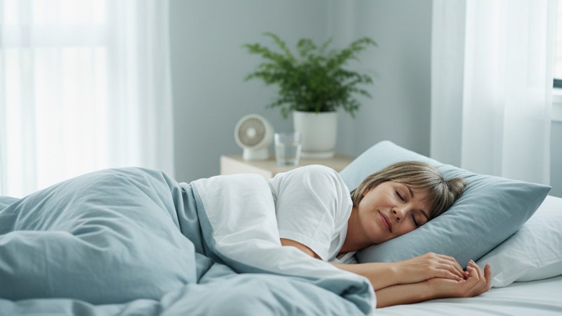 menopause hot flash sleep - Professional illustration