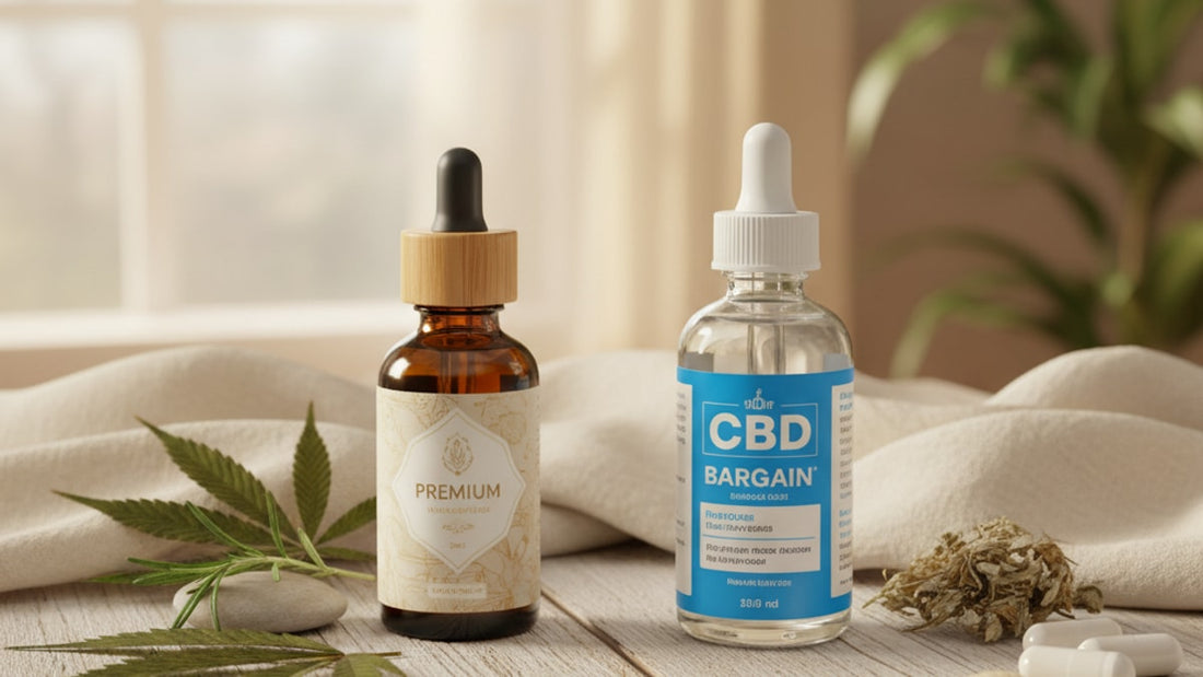how to spot premium vs bargain cbd - Professional illustration