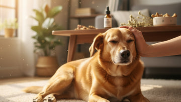 rescue dog trauma and cbd support - Professional illustration