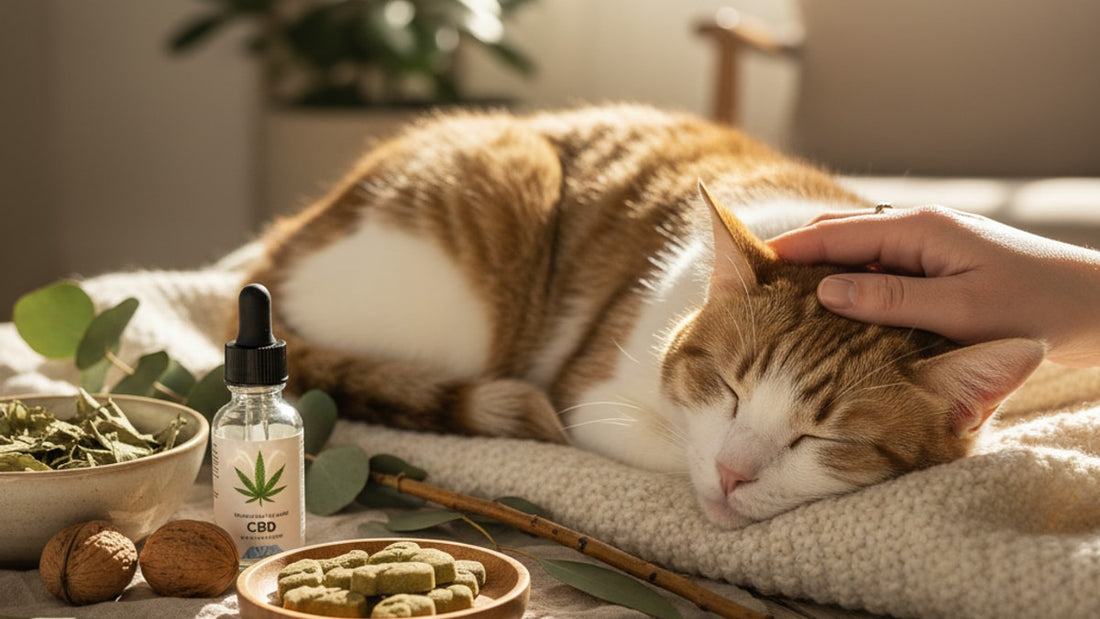 feline cognitive decline and cbd - Professional illustration