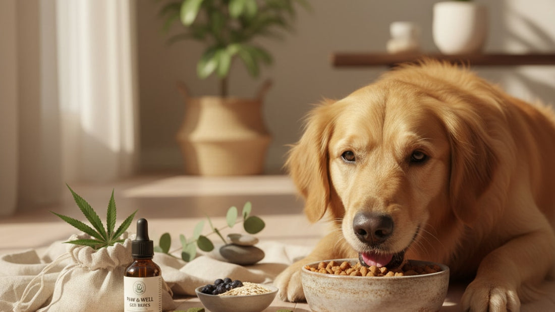 cbd with kibble diet - Professional illustration