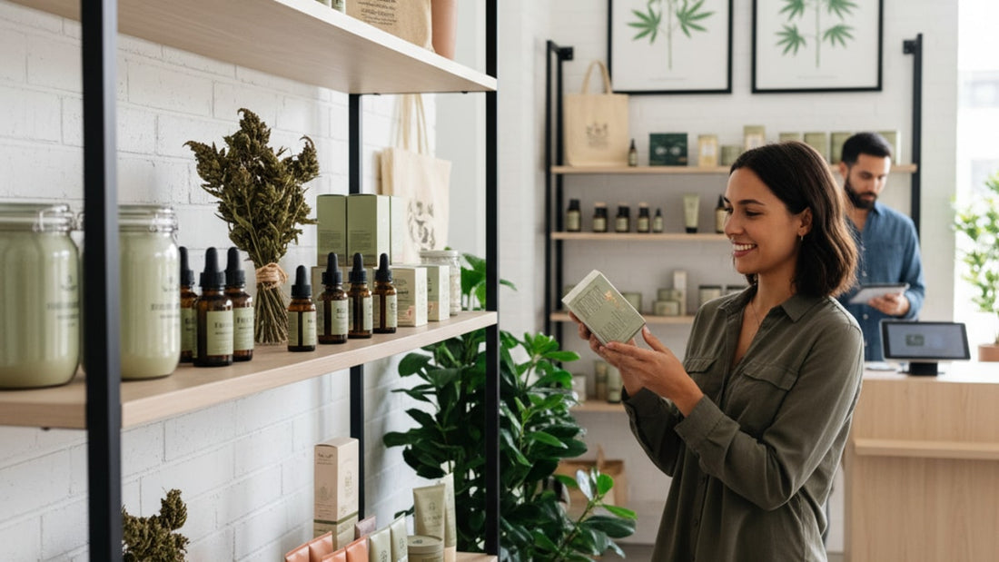 pure hemp for retailers application - Professional illustration