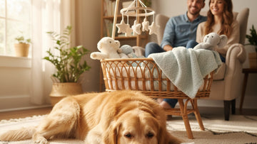 cbd for dogs adopting a baby - Professional illustration