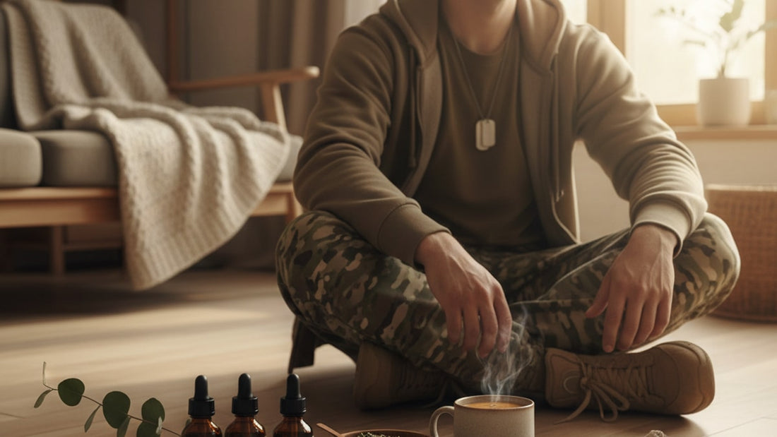 cbd for active duty military wellness - Professional illustration