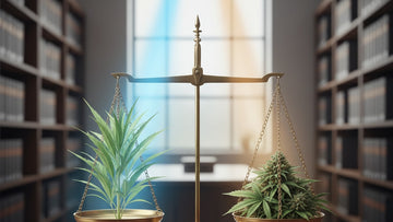 hemp vs marijuana legal difference - Professional illustration