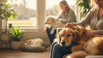 cbd for dogs going to the vet - Professional illustration
