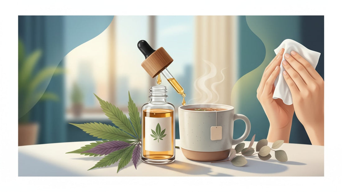 Blog Post: does cbd oil help with colds - Professional illustration
