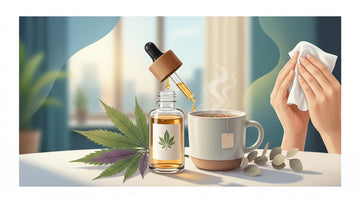 Blog Post: does cbd oil help with colds - Professional illustration