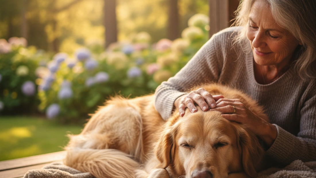 cbd for senior dogs quality of life - Professional illustration