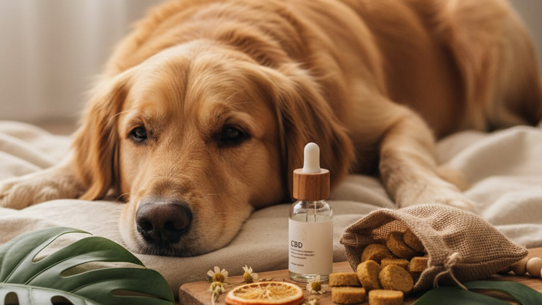 cbd for golden retrievers complete guide - Professional illustration