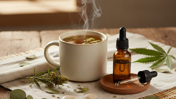 hemp tea vs cbd tincture effects - Professional illustration