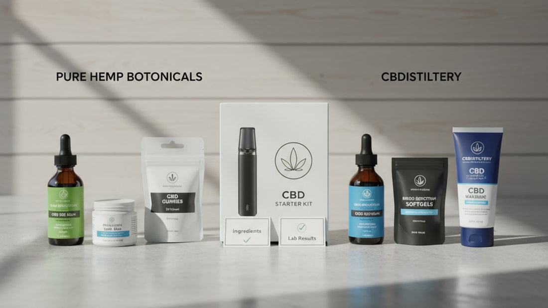 pure hemp botanicals vs cbdistillery - Professional illustration