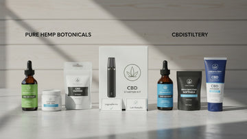 pure hemp botanicals vs cbdistillery - Professional illustration