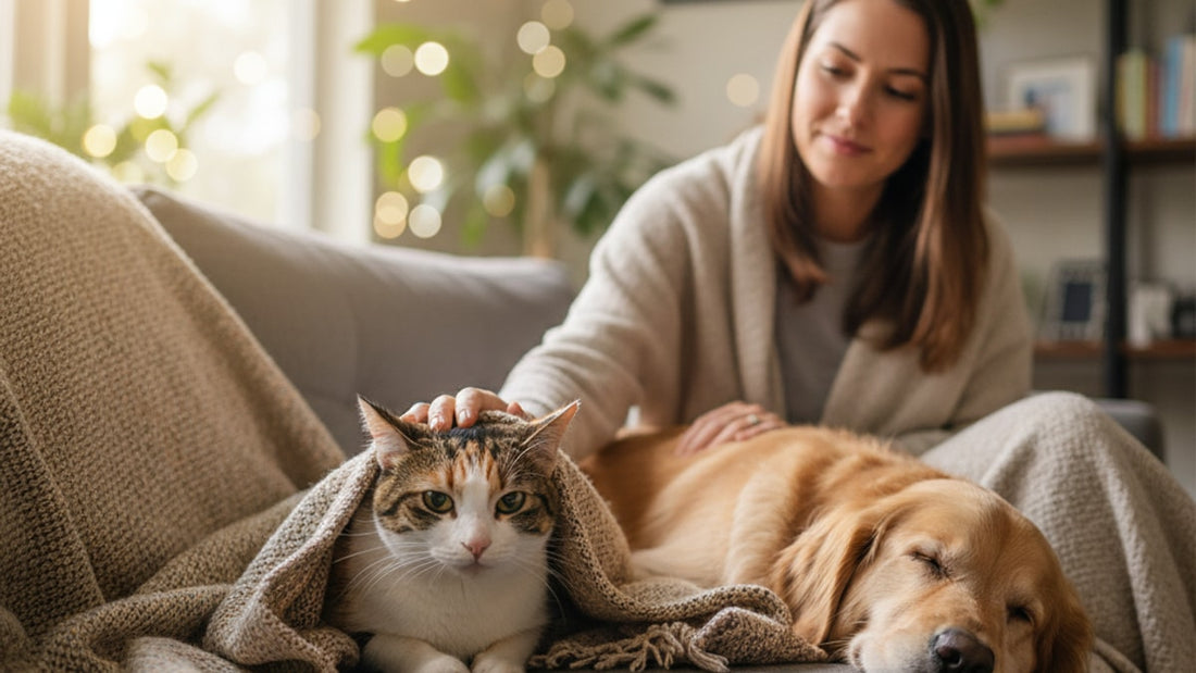 stress signs in cats - Professional illustration