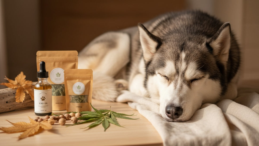 cbd for siberian huskies anxiety - Professional illustration